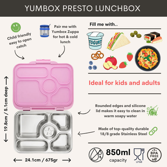 Yumbox Ireland Dublin Presto Bento Box Rose Pink