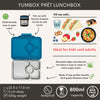 Yumbox Pret Stainless steel 4 sections Normandy Blue