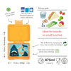 Yumbox Snack 3 sections - Yoyo Yellow / Shark tray