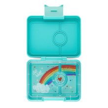  Yumbox Snack 3 sections Misty Aqua Rainbow tray