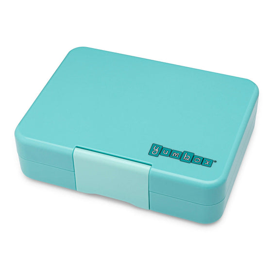 Yumbox Snack 3 sections Misty Aqua Rainbow tray