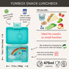 Yumbox Snack 3 sections Misty Aqua Rainbow tray