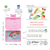 Yumbox Snack 3 sections - Powder Pink / Rainbow tray