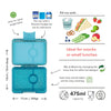 Yumbox Snack 3 sections - Twinkle Aqua Glitter/ Aqua clear tray