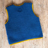 Wool Teddy Vest - Blue/Dijon