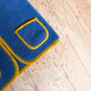 Wool Teddy Vest - Blue/Dijon