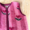 Wool Teddy Vest - Tulip