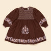 Apolina | Noemie Embroidered Dress - Dark Chocolate
