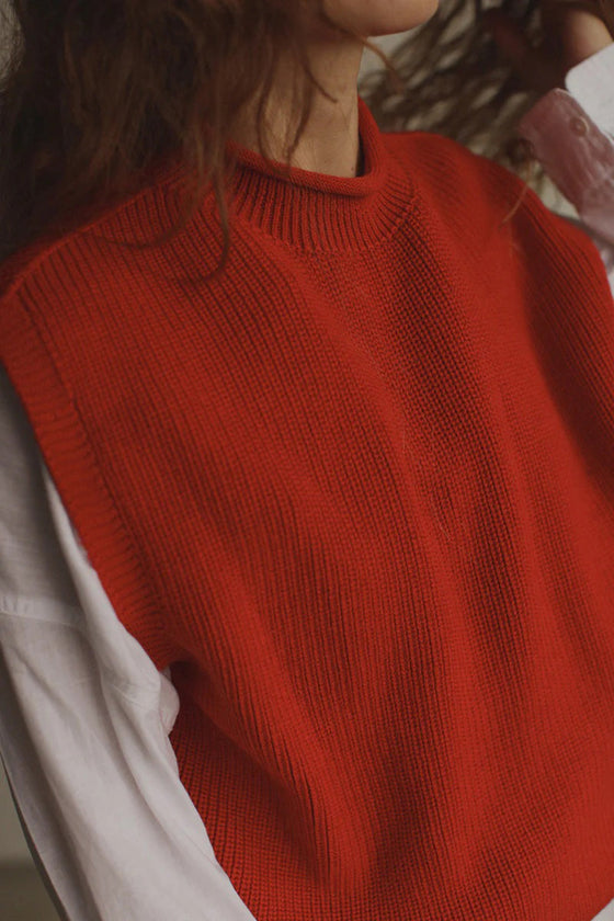 hvid Adult Vest Helle Red