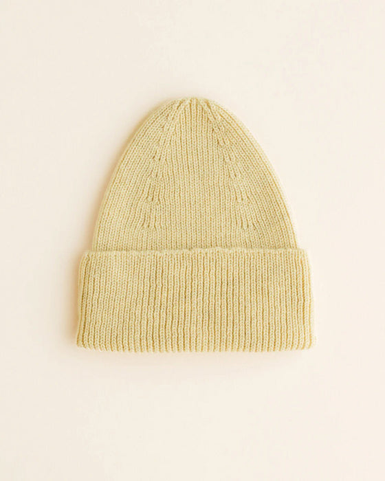 hvid Beanie Fonzie Light Yellow