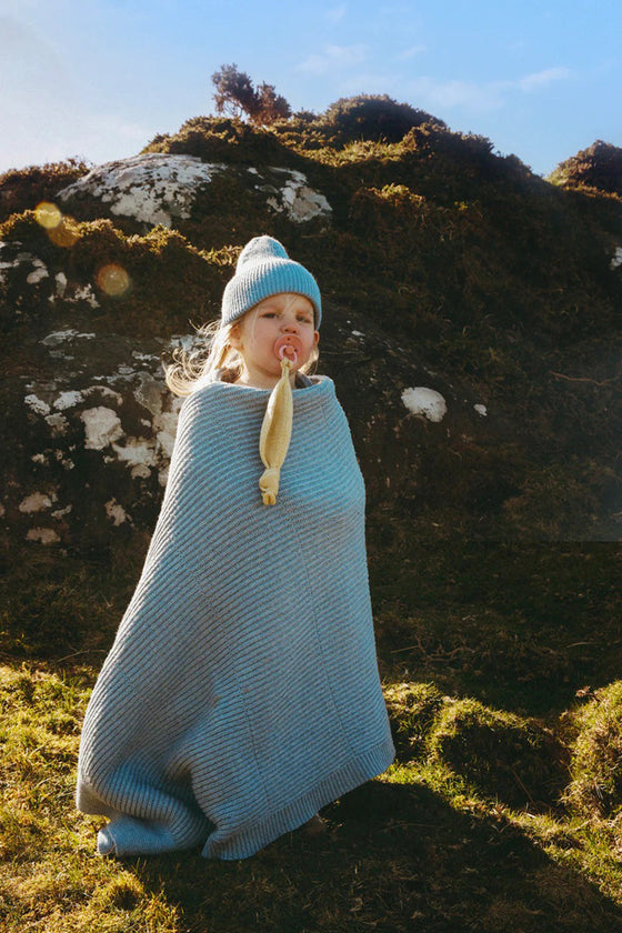 hvid Blanket Gaston Frost Blue