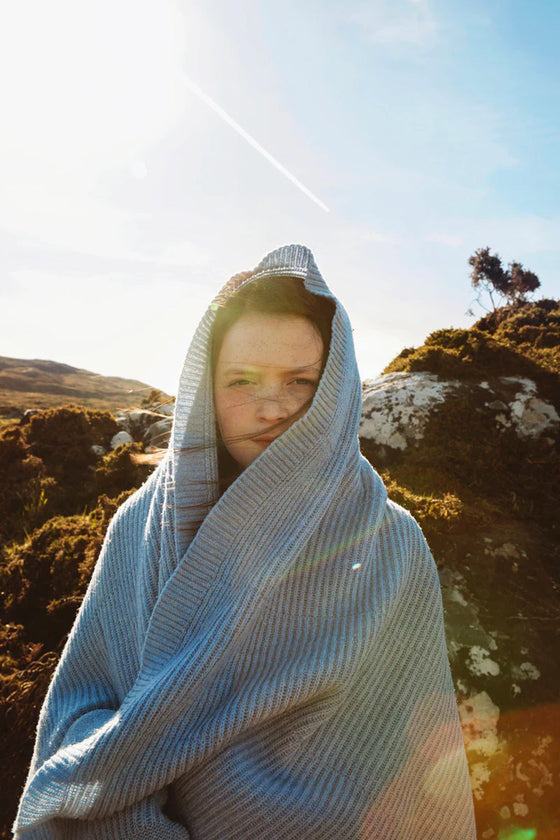 hvid Blanket Gaston Frost Blue