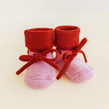  hvid Booties Cotton candy Red