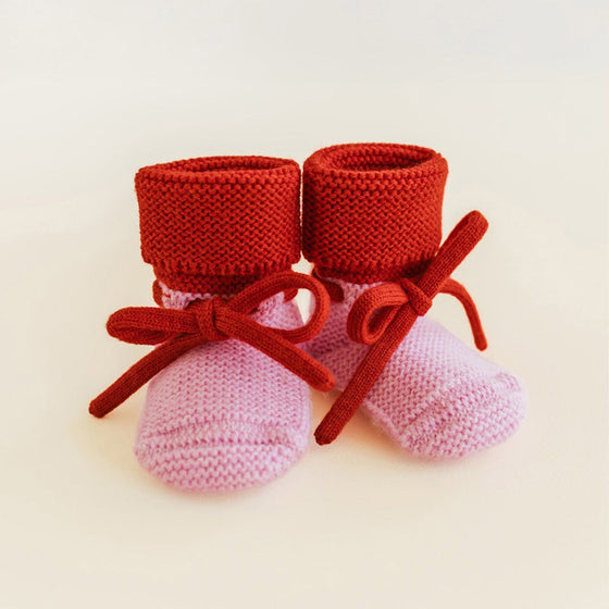 hvid Booties Cotton candy Red