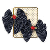 Rose Rouge Bow Hair Clips