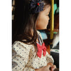 Rose Rouge Bow Hair Clips