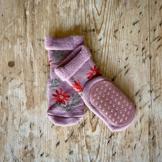 Jasmine socks anti slip - Wood Rose