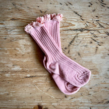  mp Denmark Julia lace socks silver pink