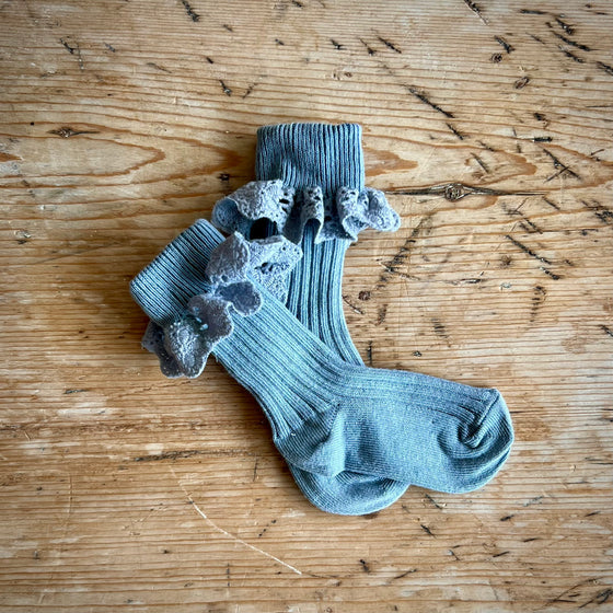 mp Denmark Lisa lace socks dusty blue