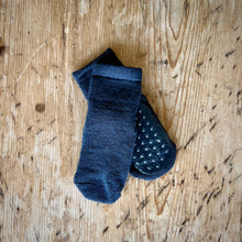  Wool socks anti slip - Dark Denim Melange