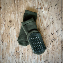  Wool socks anti slip - Ivy Green