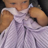 Organic Cotton Cellular Baby Blanket - Luna Lilac