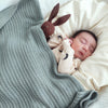 Organic Cotton Cellular Baby Blanket - Powder Mist