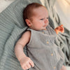 Organic Cotton Cellular Baby Blanket - Powder Mist