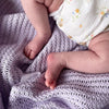 Organic Cotton Cellular Baby Blanket - Luna Lilac
