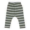 Spray Ribbed Leggings - Green and Ecru Stripes