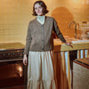 Women's Pétale Wool Cardigan - Brown Caribou