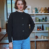 Women's Pétale Wool Cardigan - Navy Blue