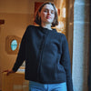 Women's Pétale Wool Cardigan - Navy Blue