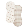 Burp Cloth Set - Woodland, Rustic Plaid