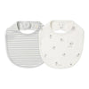 Jersey Snap Bib Set - Sheep, Cloud Stripe