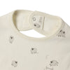 Jersey Snap Bib Set - Sheep, Cloud Stripe