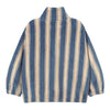 Blue Retro Stripes Polar Jacket - Petrol Blue