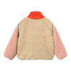 Colour Block Sherpa Jacket - Vanilla