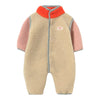 Colour Block Sherpa One-Piece - Vanilla
