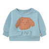 Curly Dog Graphic Baby Sweatshirt - Denim Blue