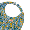 Flower Pattern Rib Bib - Washed Blue