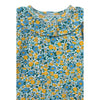 Flower Pattern Rib Body - Washed Blue