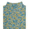 Flower Pattern Rib Mockneck - Washed Blue