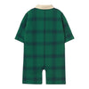 Green Check Polo One-Piece Dark Green