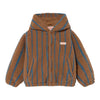 Lines Sherpa Hoodie - Light Brown