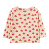 Mini Mushrooms Aop Rib Baby Tee - Ivory