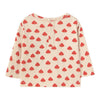 Mini Mushrooms Aop Rib Baby Tee - Ivory