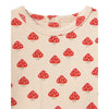 Mini Mushrooms Aop Rib Baby Tee - Ivory