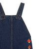 Mini Mushrooms Embroidered Dungaree - Dark Wash