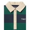 Navy Stripes Polo Sweatshirt - Dark Green